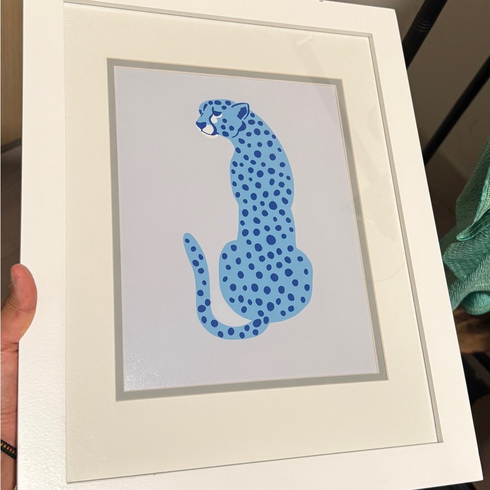 Blue Polka Dot Art Print